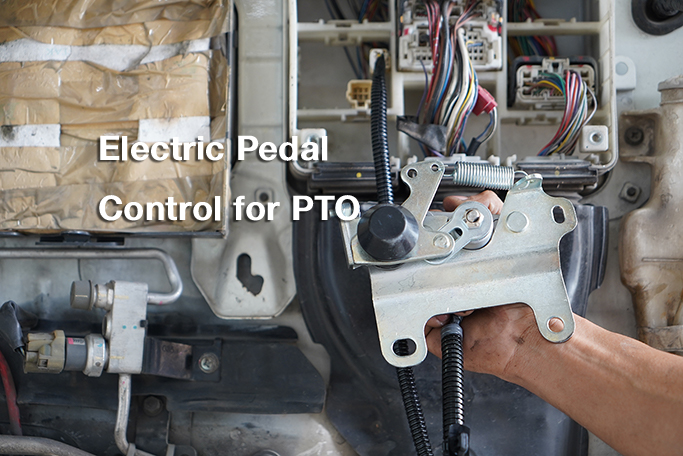 Electric accelerator pedal control for PTO installed in truck cab — VPS accessories