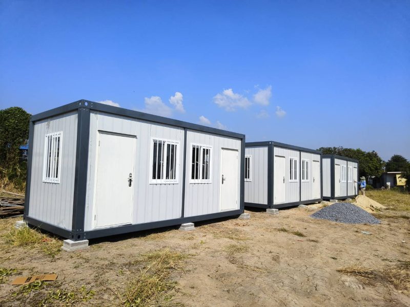 Row of three TheContainerTH container units side by side