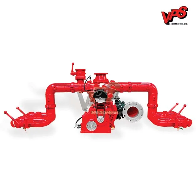 Truck fire pump rated 50 litres per second, with the pipe assembly