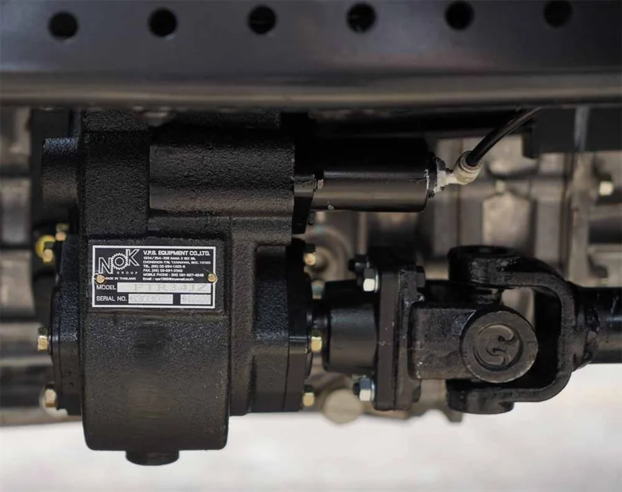 VPS PTO connected to the drive shaft under a truck